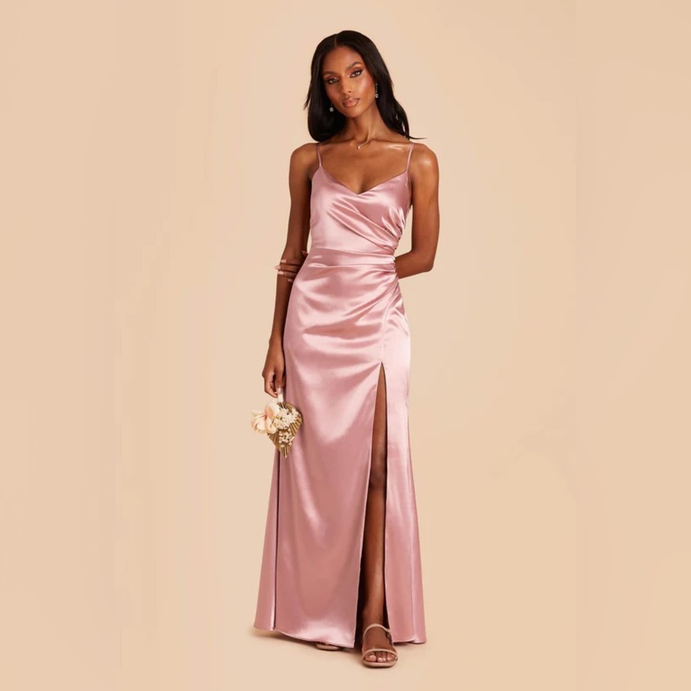 NWT Birdy Grey Satin English Rose Catherine Dress